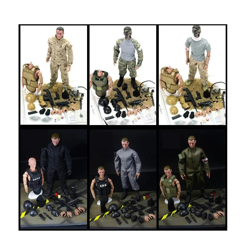 1/6 Special Forces Soldaten BJD Militär Armee Mann Action Spielzeug Figuren Set