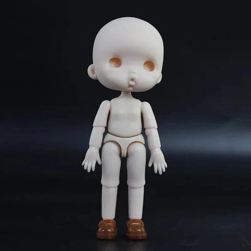 OB11 Körperpuppe 3D Augen 12CM Puppe 12 Abnehmbare Gelenke Niedlicher Ausdruck Mädchen Nackt BJD Halbfertiges Spielzeug Zubehör Geschenk für Mädchen