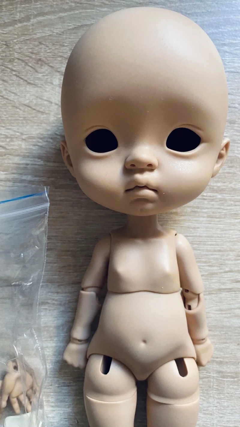 Auf lager 1/6 26cm qianqian yuanbao BJD sd Puppe Großen Kopf Harz Material DIY Zubehör Kind Spielzeug Mädchen Geschenk Freies verschiffen