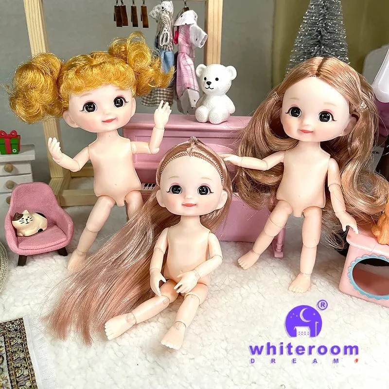 Ob11 Neue BJD Puppe 16cm 13 Gelenke Kunststoff Mode Puppen Baby KÖRPER Outfit Täglichen Casual Zubehör Spielzeug für Mädchen DIY Geschenk