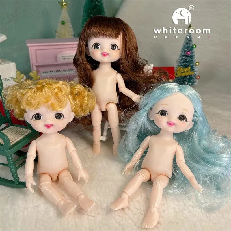 Ob11 Neue BJD Puppe 16cm 13 Gelenke Kunststoff Mode Puppen Baby KÖRPER Outfit Täglichen Casual Zubehör Spielzeug für Mädchen DIY Geschenk
