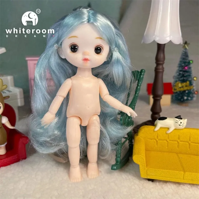 Ob11 Neue BJD Puppe 16cm 13 Gelenke Kunststoff Mode Puppen Baby KÖRPER Outfit Täglichen Casual Zubehör Spielzeug für Mädchen DIY Geschenk
