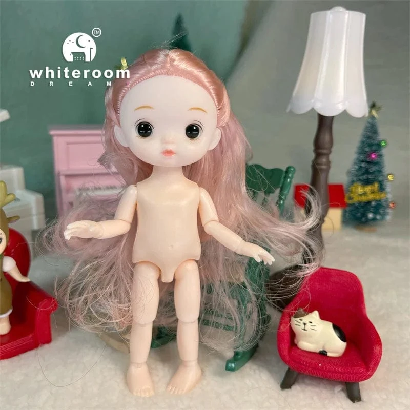 Ob11 Neue BJD Puppe 16cm 13 Gelenke Kunststoff Mode Puppen Baby KÖRPER Outfit Täglichen Casual Zubehör Spielzeug für Mädchen DIY Geschenk