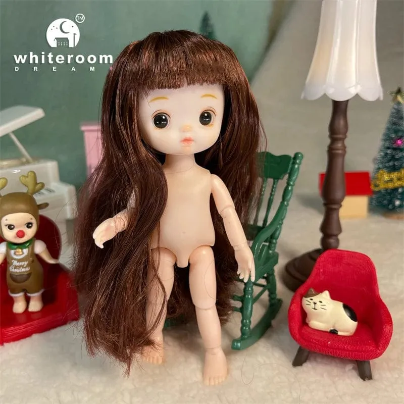 Ob11 Neue BJD Puppe 16cm 13 Gelenke Kunststoff Mode Puppen Baby KÖRPER Outfit Täglichen Casual Zubehör Spielzeug für Mädchen DIY Geschenk