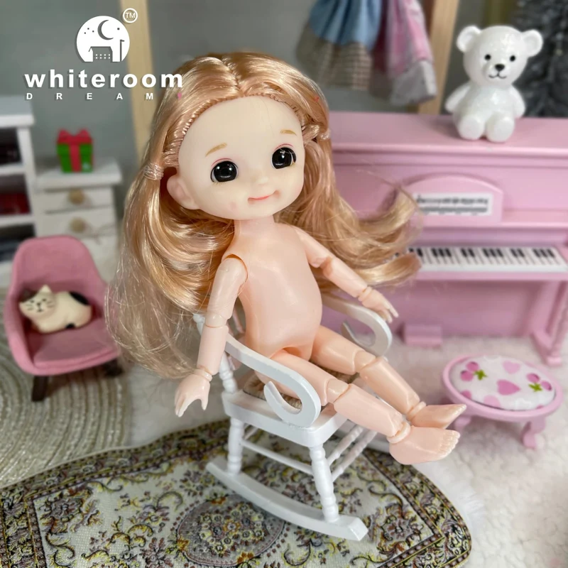 Ob11 Neue BJD Puppe 16cm 13 Gelenke Kunststoff Mode Puppen Baby KÖRPER Outfit Täglichen Casual Zubehör Spielzeug für Mädchen DIY Geschenk