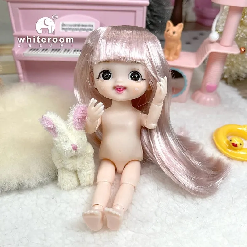 Ob11 Neue BJD Puppe 16cm 13 Gelenke Kunststoff Mode Puppen Baby KÖRPER Outfit Täglichen Casual Zubehör Spielzeug für Mädchen DIY Geschenk