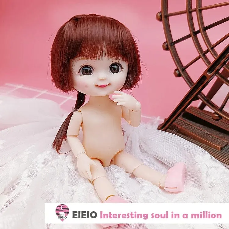 Ob11 Neue BJD Puppe 16cm 13 Gelenke Kunststoff Mode Puppen Baby KÖRPER Outfit Täglichen Casual Zubehör Spielzeug für Mädchen DIY Geschenk