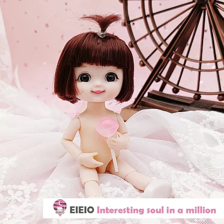 Ob11 Neue BJD Puppe 16cm 13 Gelenke Kunststoff Mode Puppen Baby KÖRPER Outfit Täglichen Casual Zubehör Spielzeug für Mädchen DIY Geschenk