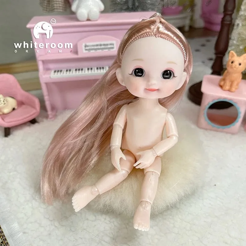 Ob11 Neue BJD Puppe 16cm 13 Gelenke Kunststoff Mode Puppen Baby KÖRPER Outfit Täglichen Casual Zubehör Spielzeug für Mädchen DIY Geschenk
