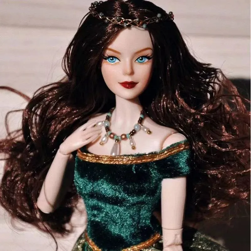 30cm Lady Puppenkopf mit großen gewellten lockigen Haaren 1/6 Ankleidezubehör Mädchen DIY Spielzeug
