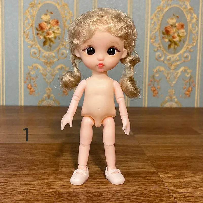 Super süße 17cm Puppe BJD Puppe Tochter Geschenk Kinder Mädchen Puppe Spielzeug