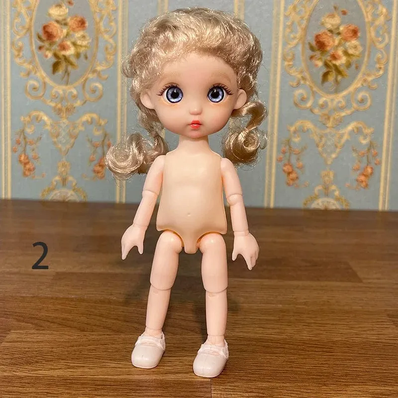 Super süße 17cm Puppe BJD Puppe Tochter Geschenk Kinder Mädchen Puppe Spielzeug