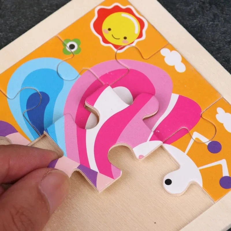 11X11 CM Kinder Holzpuzzle Cartoon Tier Verkehr Tangram Holz Puzzle Spielzeug Pädagogisches Puzzle Spielzeug für Kinder Geschenke