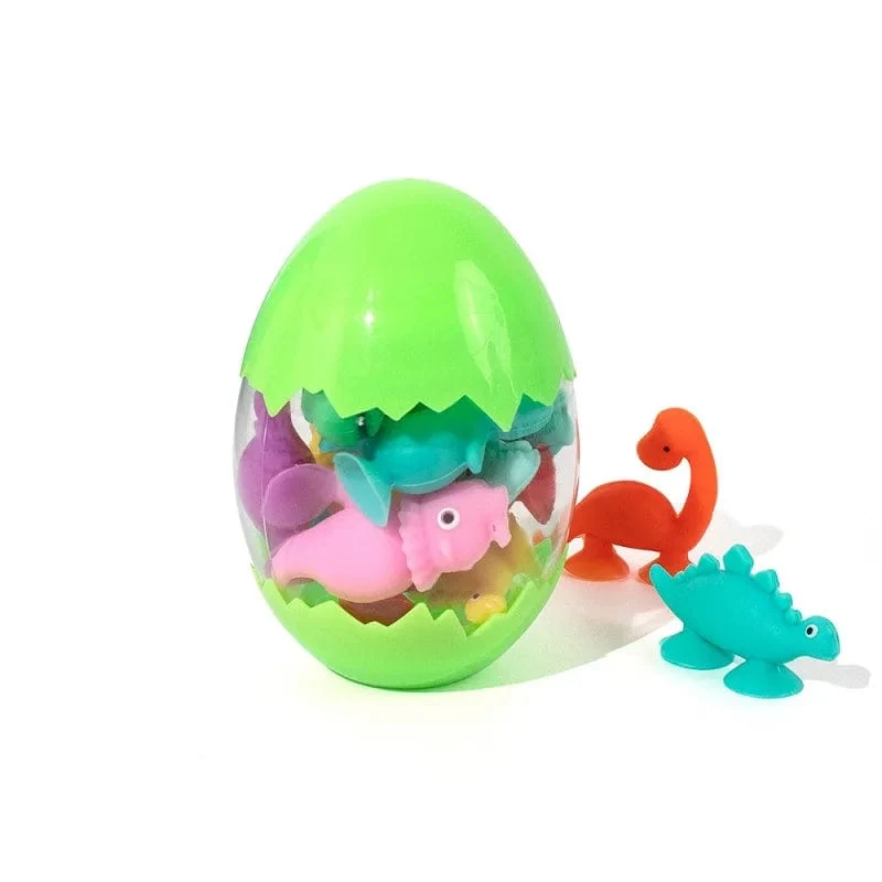 Weiches Silikon-Bausteinspielzeug, Tierform, Saugspielzeug für Kinder, Stressabbau, interaktives Eltern-Kind-Spiel, Saugnapf, Badespielzeug