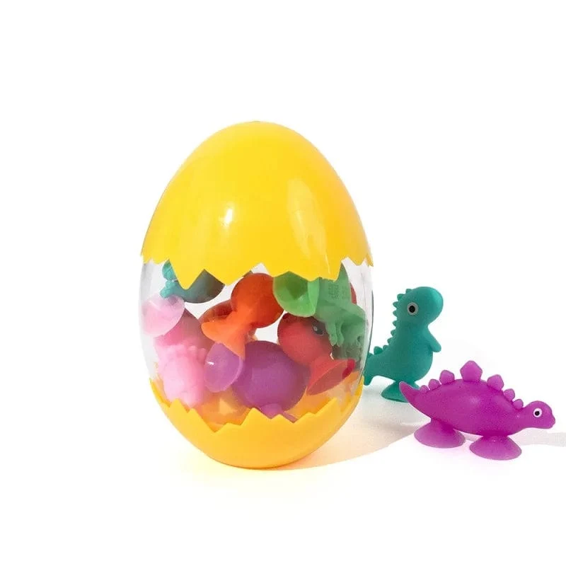 Weiches Silikon-Bausteinspielzeug, Tierform, Saugspielzeug für Kinder, Stressabbau, interaktives Eltern-Kind-Spiel, Saugnapf, Badespielzeug