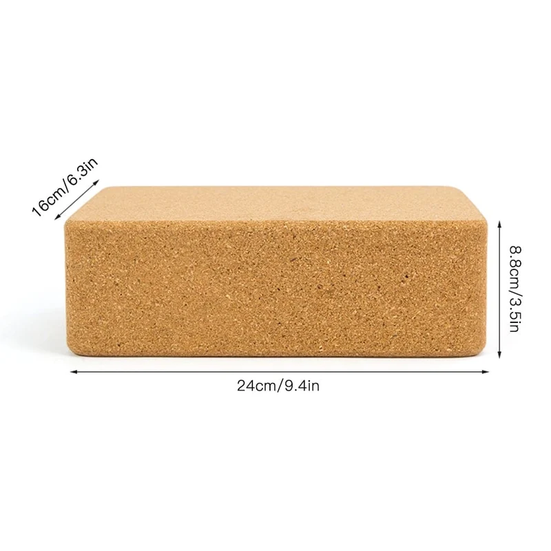 3PCS Yoga Block Kork Sport Home Gym Übung Holz Ziegel Weiche Hohe Dichte für Indoor Workout Fitness