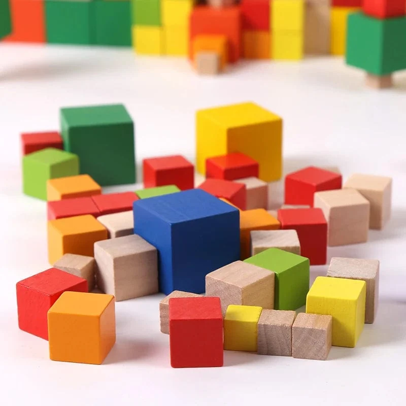 Unfertige leere Mini-Quadratblöcke aus Holz zum Selbermachen, 1/1.5/2/2.5 cm, massive Holzwürfel für Holzarbeiten, Basteln, Kinderspielzeug, Puzzle-Herstellungsmaterial
