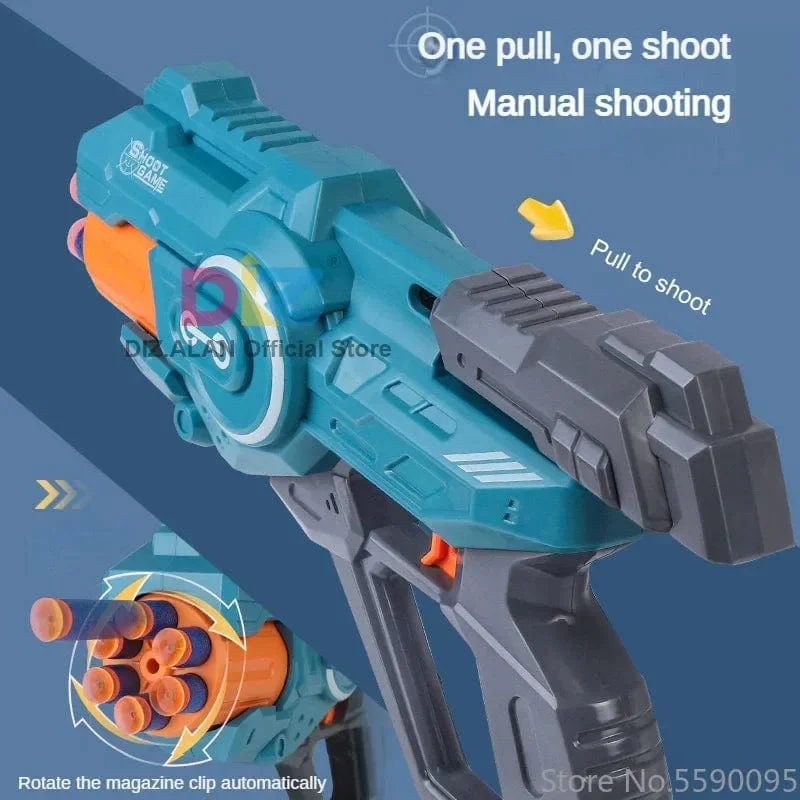 Kinder Soft Bullets Guns Spielzeug für Jungen Erwachsene Manuelle Schaumkugelpistole EVA Schaum Darts Gun Spielzeug Waffe Kinder Outdoor Schießspiel