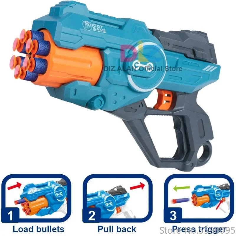 Kinder Soft Bullets Guns Spielzeug für Jungen Erwachsene Manuelle Schaumkugelpistole EVA Schaum Darts Gun Spielzeug Waffe Kinder Outdoor Schießspiel