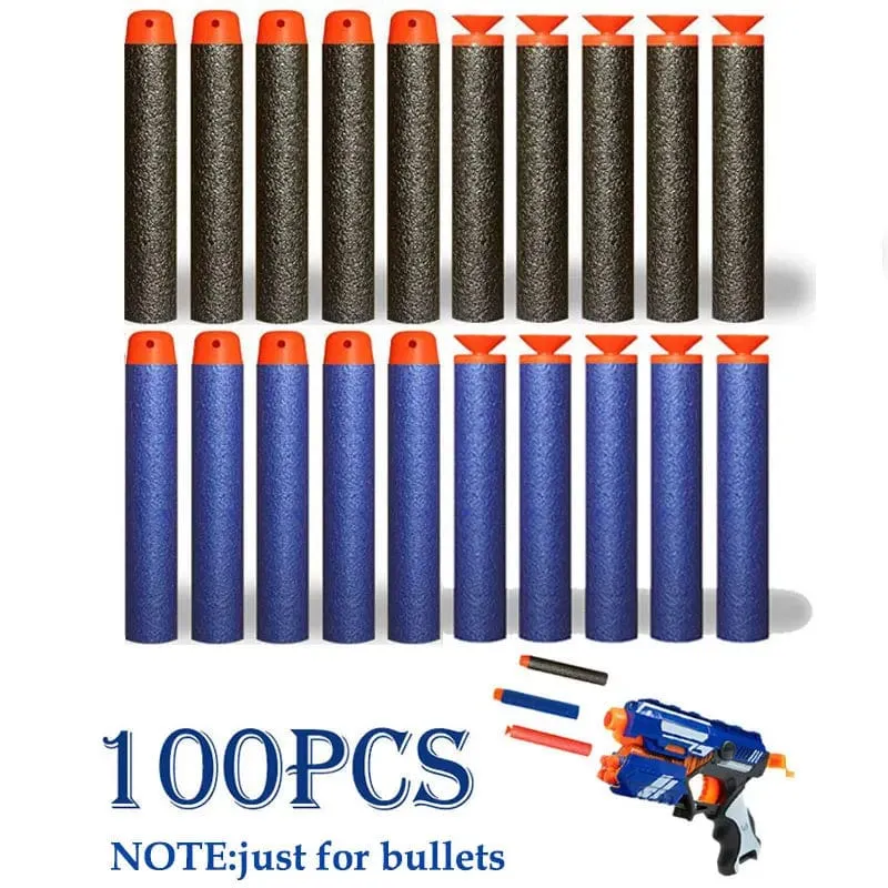 Weiche, hohle, runde Dartköpfe und Saugnapf-Nachfüllkugeln für Spielzeugpistolen der Nerf-Serie aus EVA, Militär-Geschenkspielzeug für Kinder