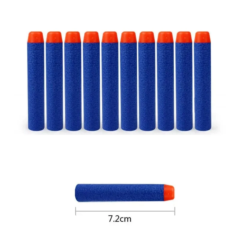 Weiche, hohle, runde Dartköpfe und Saugnapf-Nachfüllkugeln für Spielzeugpistolen der Nerf-Serie aus EVA, Militär-Geschenkspielzeug für Kinder