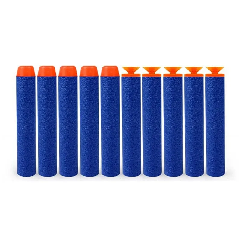 Weiche, hohle, runde Dartköpfe und Saugnapf-Nachfüllkugeln für Spielzeugpistolen der Nerf-Serie aus EVA, Militär-Geschenkspielzeug für Kinder
