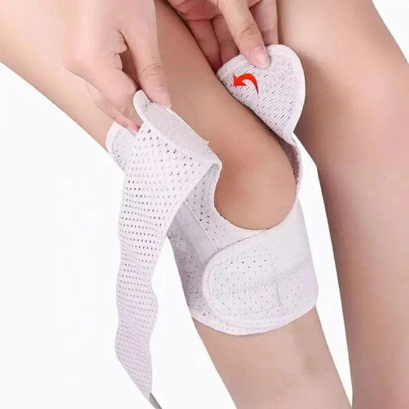 Knieorthese mit seitlichen Stabilisatoren, lindert Meniskusrisse, Knieschmerzen, Gelenkschmerzlinderung, atmungsaktive, verstellbare Kniestütze, Knieschützer