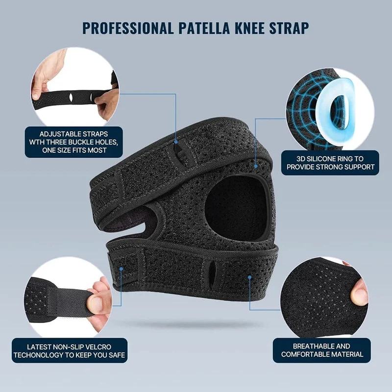 1 Stück Patella Knieorthese Knie Kompressionsmanschette Unterstützung für Frauen Männer Knieschmerzen Arthritis Schmerzen Workout Knieschutz Knieschützer