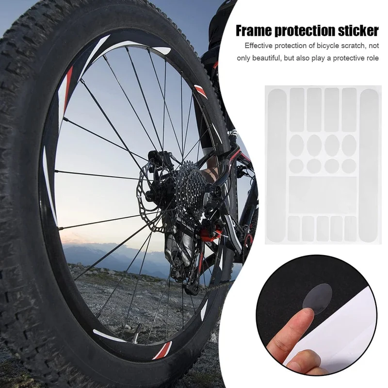 Fahrradkettenschutzaufkleber MTB Fahrrad Anti-Kratz-Anti-Reibungs-Rahmenschutzfolie Anti-Kratz-Aufkleber Rahmensicherheitsband