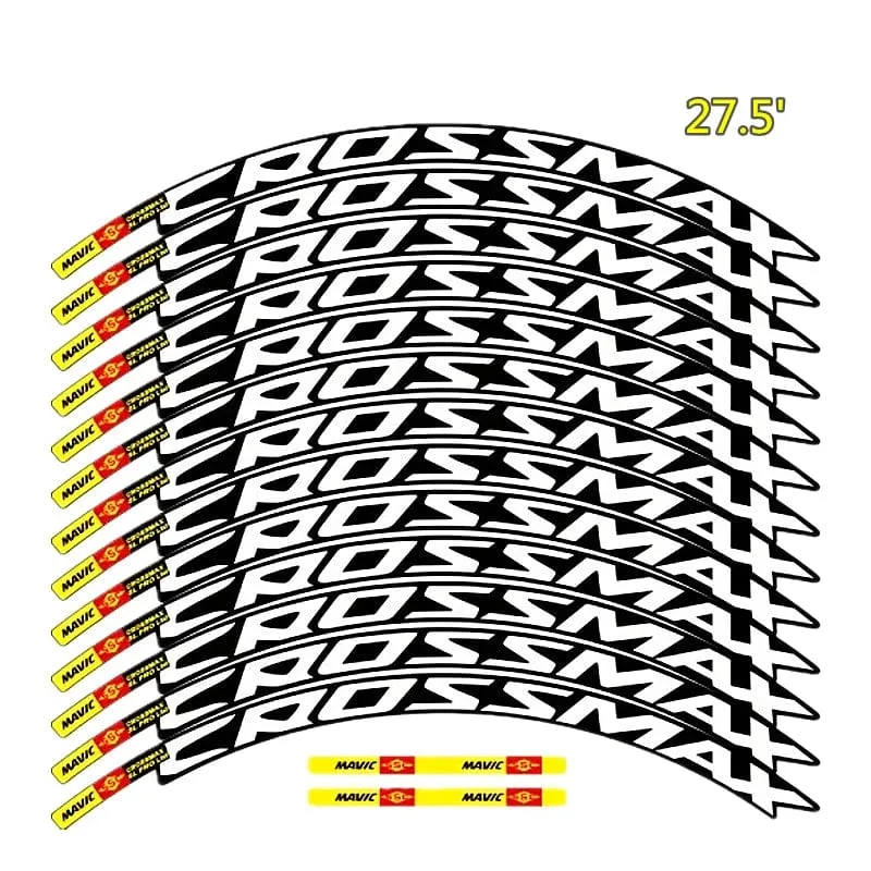 MAVIC CROSSMAX SL PRO MTB-Radaufkleber, Breite 18 mm, PRO-Fahrrad-Radaufkleber, Fahrradaufkleber für zwei Räder, MTB-Felgenaufkleber