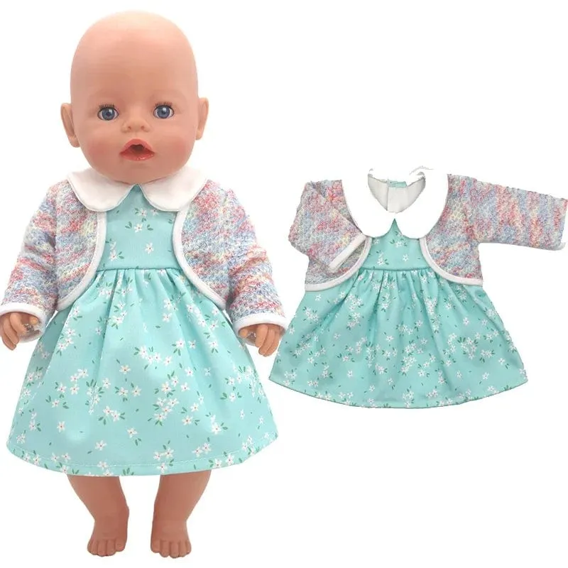 Puppenzubehör zum Ausgehen, Tragetasche, Puppenzubehör für 43 cm große Baby-Neugeborenen-Puppe, Mädchen, für 18-Zoll-Tasche, Puppenkleidung