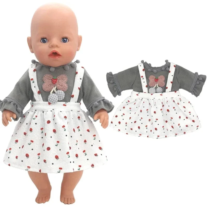 Puppenzubehör zum Ausgehen, Tragetasche, Puppenzubehör für 43 cm große Baby-Neugeborenen-Puppe, Mädchen, für 18-Zoll-Tasche, Puppenkleidung