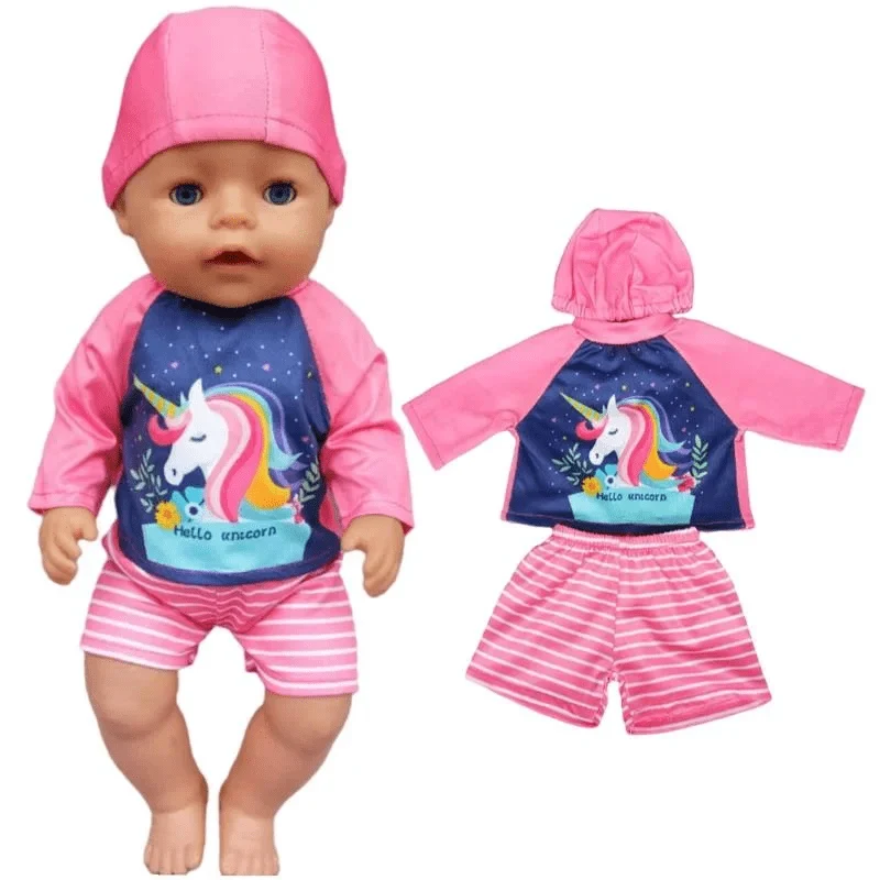 Puppenzubehör zum Ausgehen, Tragetasche, Puppenzubehör für 43 cm große Baby-Neugeborenen-Puppe, Mädchen, für 18-Zoll-Tasche, Puppenkleidung