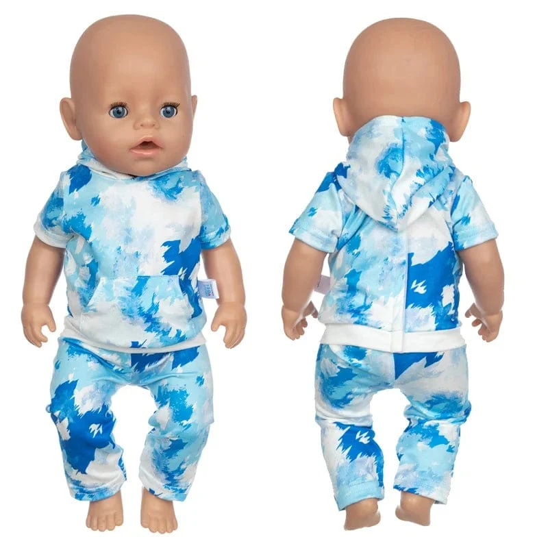 Puppenzubehör zum Ausgehen, Tragetasche, Puppenzubehör für 43 cm große Baby-Neugeborenen-Puppe, Mädchen, für 18-Zoll-Tasche, Puppenkleidung