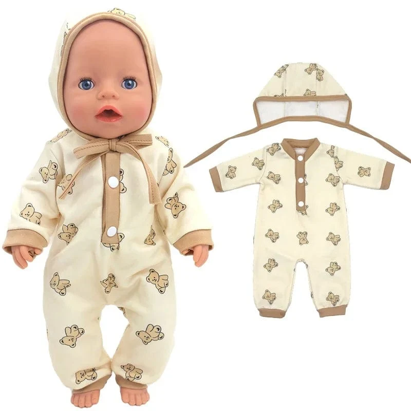 Puppenzubehör zum Ausgehen, Tragetasche, Puppenzubehör für 43 cm große Baby-Neugeborenen-Puppe, Mädchen, für 18-Zoll-Tasche, Puppenkleidung