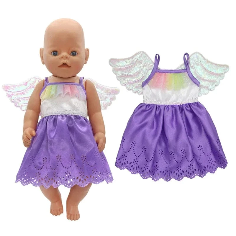 Puppenzubehör zum Ausgehen, Tragetasche, Puppenzubehör für 43 cm große Baby-Neugeborenen-Puppe, Mädchen, für 18-Zoll-Tasche, Puppenkleidung