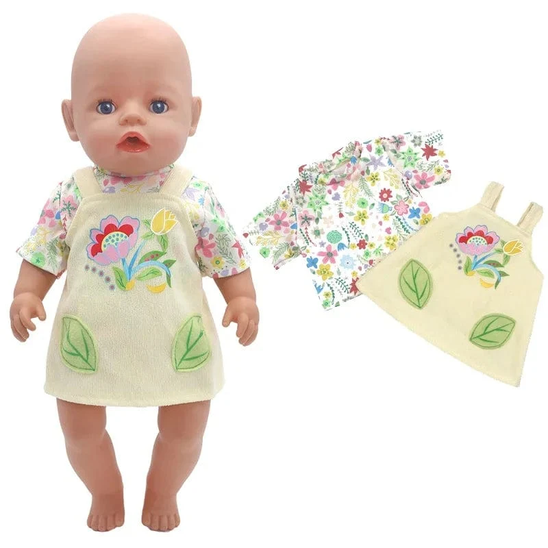 Puppenzubehör zum Ausgehen, Tragetasche, Puppenzubehör für 43 cm große Baby-Neugeborenen-Puppe, Mädchen, für 18-Zoll-Tasche, Puppenkleidung