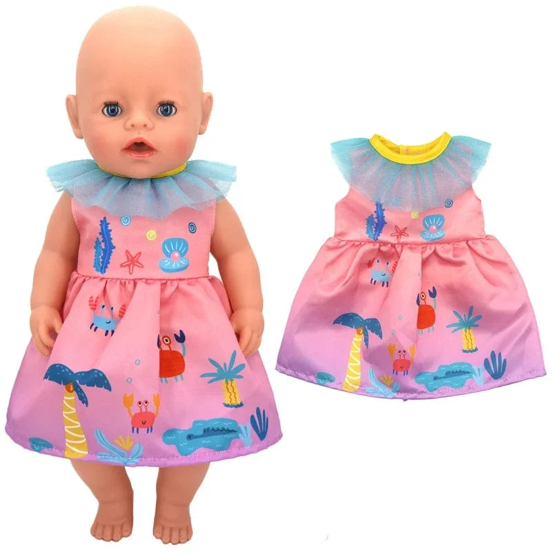 Puppenzubehör zum Ausgehen, Tragetasche, Puppenzubehör für 43 cm große Baby-Neugeborenen-Puppe, Mädchen, für 18-Zoll-Tasche, Puppenkleidung