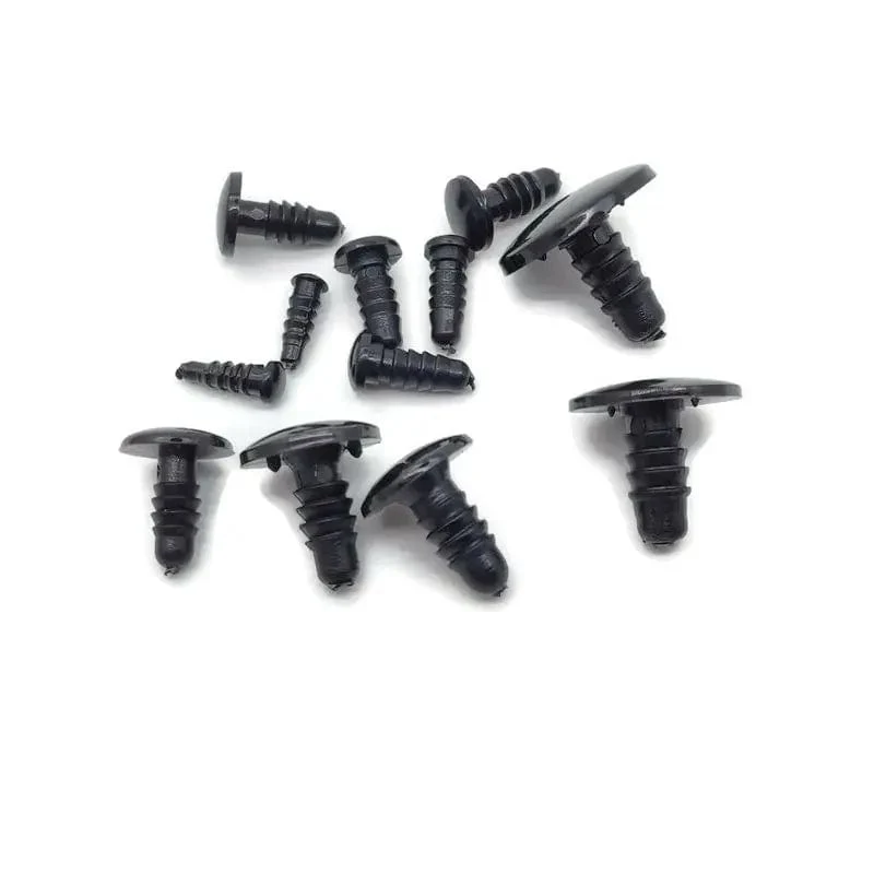 Sicherheitsaugen, schwarze Farbe, passend für gehäkelte / gefüllte / Amigurumi-Puppen, mit Unterlegscheiben 4.5 mm/5 mm/6 mm/7 mm/8 mm/9 mm/10 mm/12 mm/15 mm/18 mm