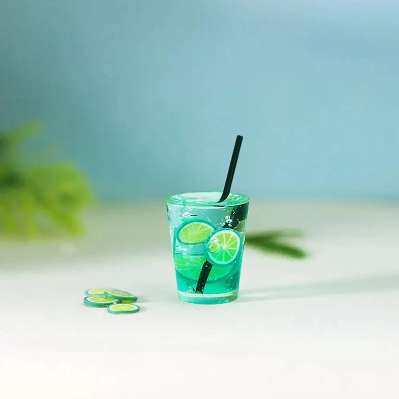 Simulations-Miniatur-Trinkmodell im Maßstab 1:12, Getränkekrug, Tasse, Kaffee, Milch, Zitrone, Wasser, Orangensaft, Puppenzubehör