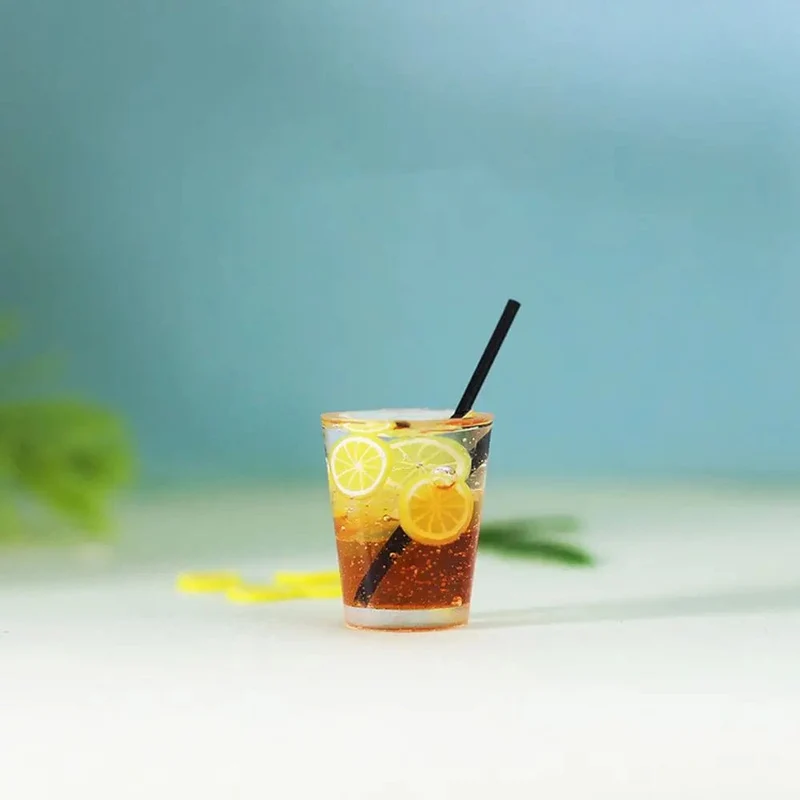 Simulations-Miniatur-Trinkmodell im Maßstab 1:12, Getränkekrug, Tasse, Kaffee, Milch, Zitrone, Wasser, Orangensaft, Puppenzubehör