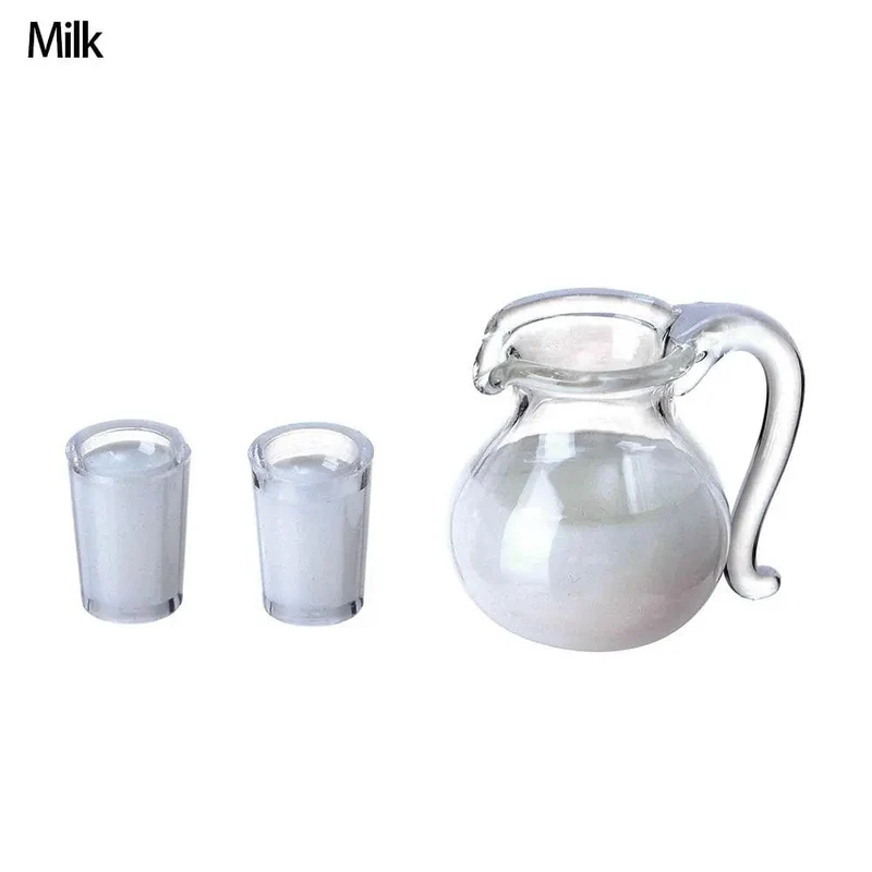 Simulations-Miniatur-Trinkmodell im Maßstab 1:12, Getränkekrug, Tasse, Kaffee, Milch, Zitrone, Wasser, Orangensaft, Puppenzubehör