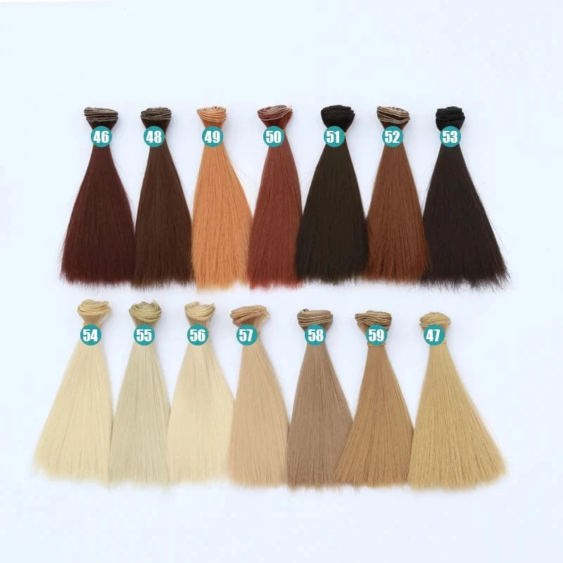 Msiredoll bjd perücke 15*100 CM oder 20*100 CM oder 25*100 CM puppe haar für 1/3 1/4 1/6 glattes haar puppe haar bjd perücke diy Kostenloser versand