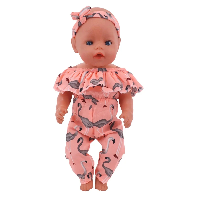 Puppenkleidung, Badeanzug der Baby-Pink-Serie, passend für 18-Zoll-amerikanische und 43-cm-lebensechte Puppenzubehörteile, russische OG-Mädchenpuppe, DIY-Spielzeug