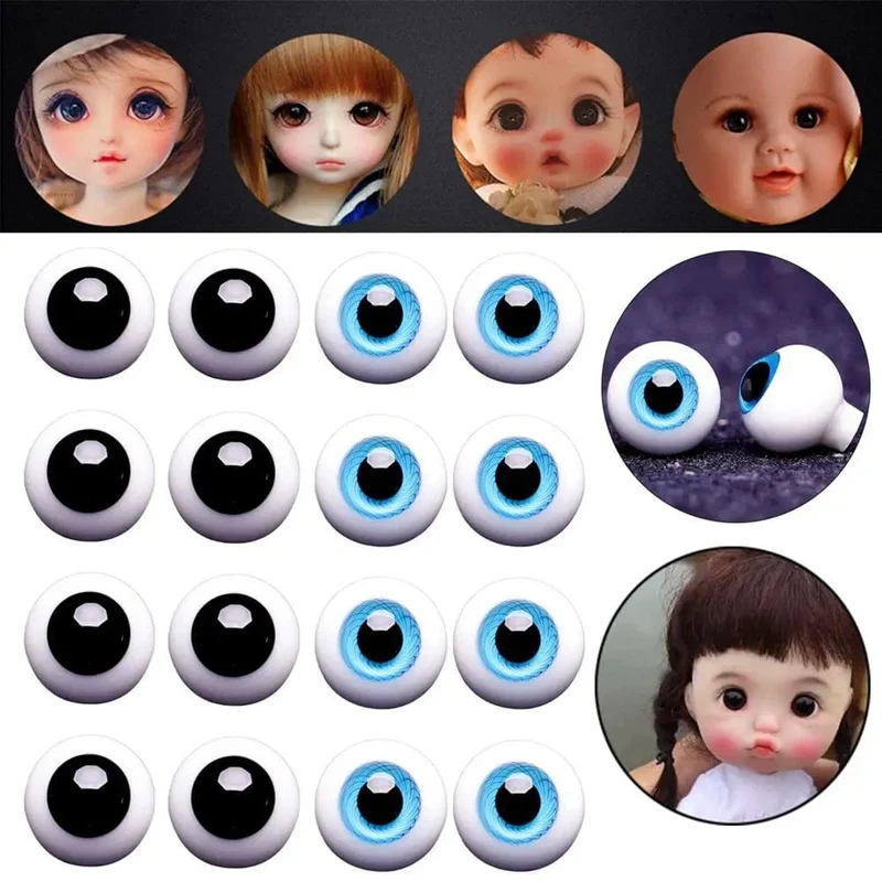 1 paar 6/8/10/12/14mm Glas Augen Augapfel Für BJD Puppe Blau Schwarz Sicherheit tier Spielzeug Augen DIY Puppe Machen Handwerk Spielzeug Zubehör