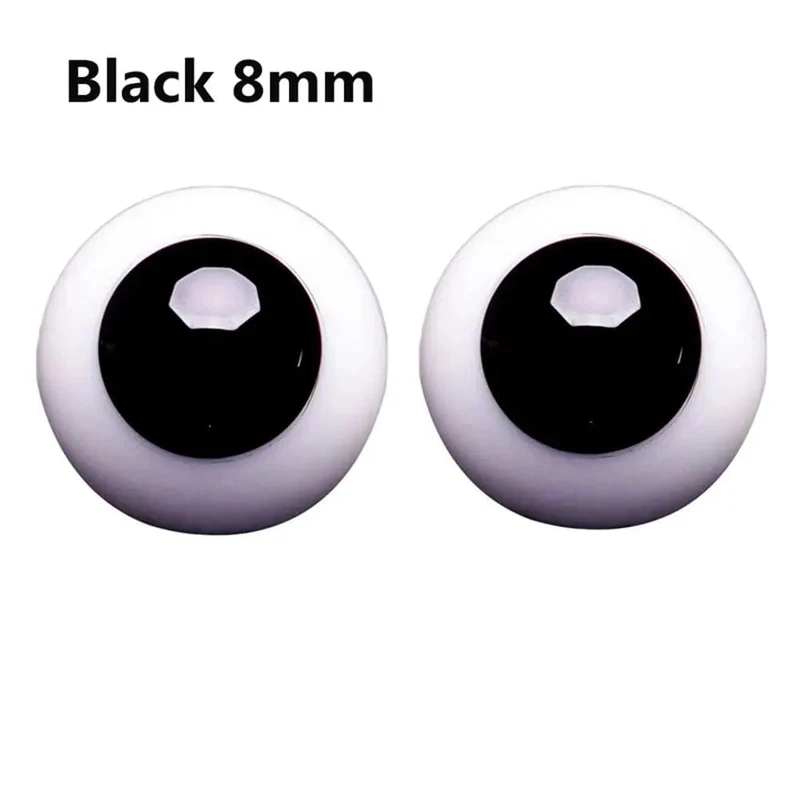 1 paar 6/8/10/12/14mm Glas Augen Augapfel Für BJD Puppe Blau Schwarz Sicherheit tier Spielzeug Augen DIY Puppe Machen Handwerk Spielzeug Zubehör