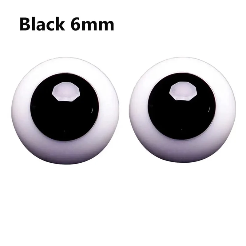 1 paar 6/8/10/12/14mm Glas Augen Augapfel Für BJD Puppe Blau Schwarz Sicherheit tier Spielzeug Augen DIY Puppe Machen Handwerk Spielzeug Zubehör