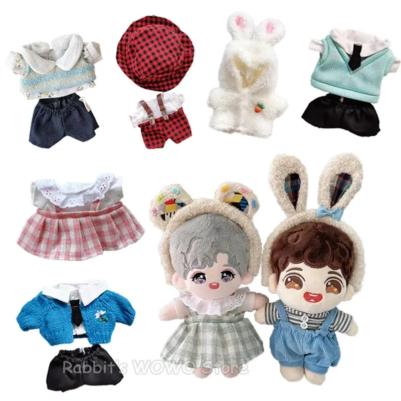 Puppenkleidung für 20 cm große Idolpuppen Zubehör Plüschpuppenkleidung Pullover Stofftierpuppen Outfit für Korea Kpop EXO Puppen