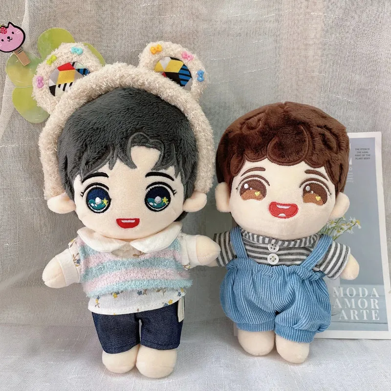 Puppenkleidung für 20 cm große Idolpuppen Zubehör Plüschpuppenkleidung Pullover Stofftierpuppen Outfit für Korea Kpop EXO Puppen