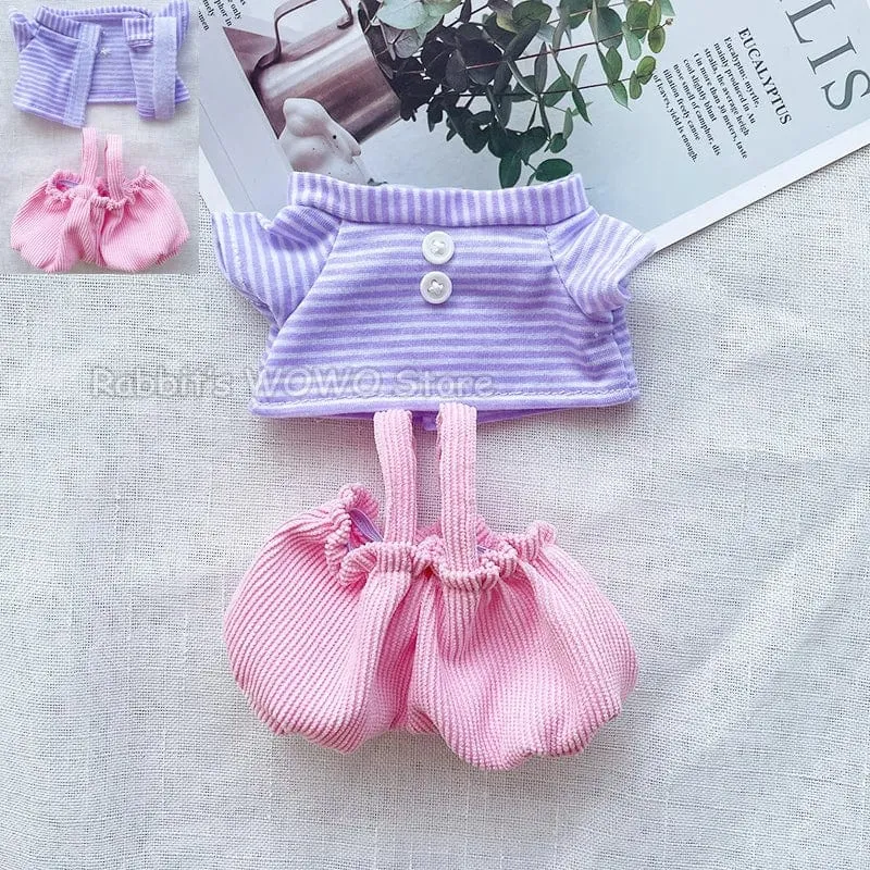 Puppenkleidung für 20 cm große Idolpuppen Zubehör Plüschpuppenkleidung Pullover Stofftierpuppen Outfit für Korea Kpop EXO Puppen